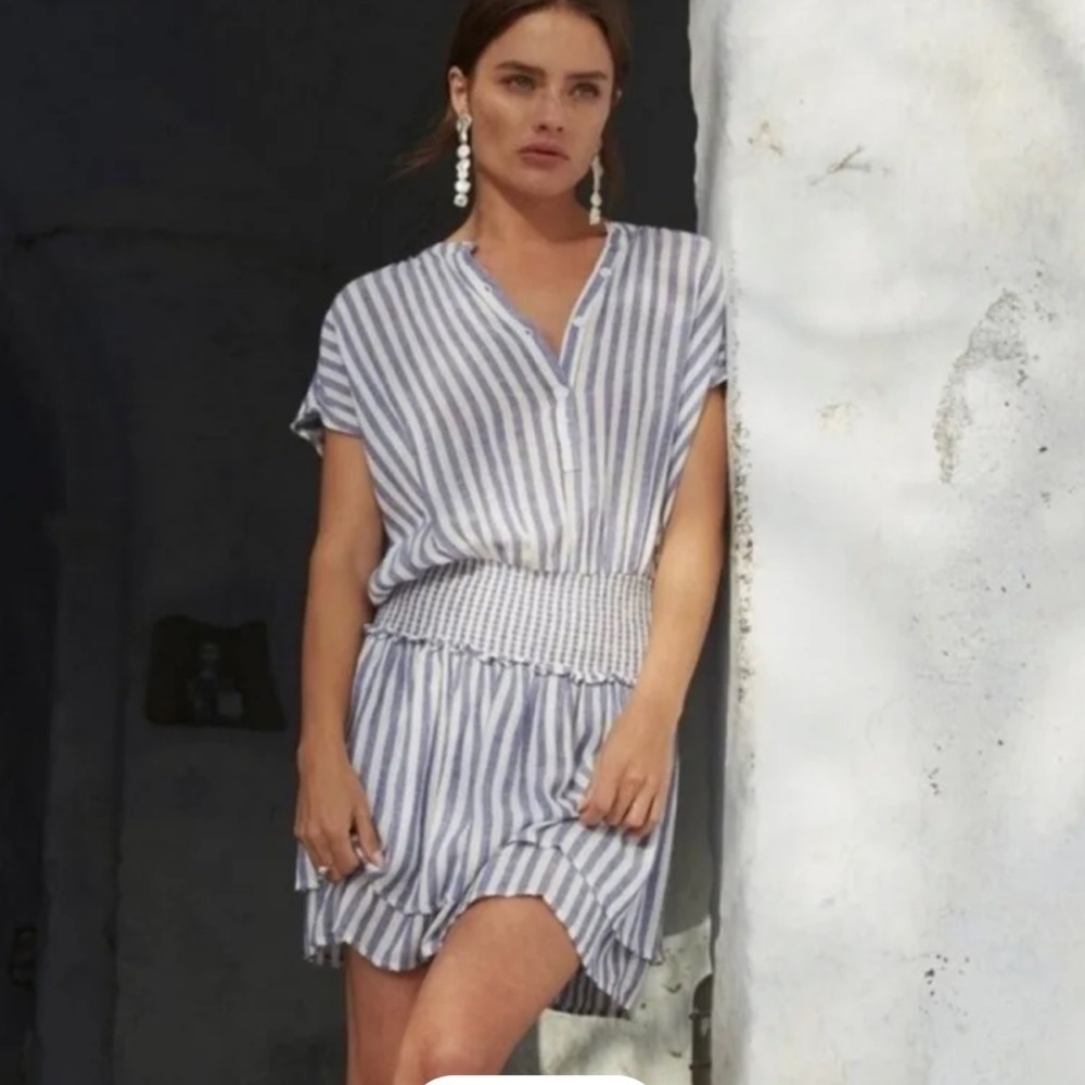 Rails Angelina Boracay Stripe Indigo and White Striped Dress | S